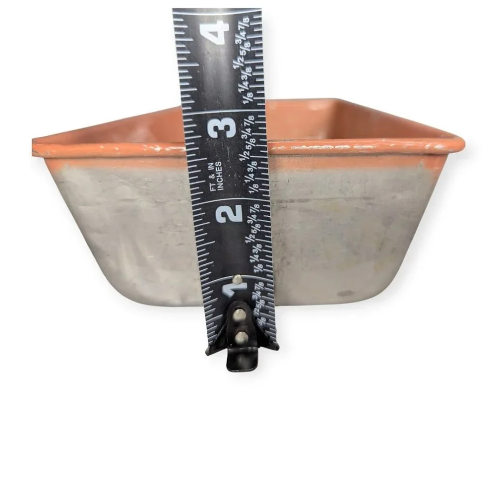 Vintage Bake King Light Terracotta Enameled Aluminum Rectangle Cake Pan